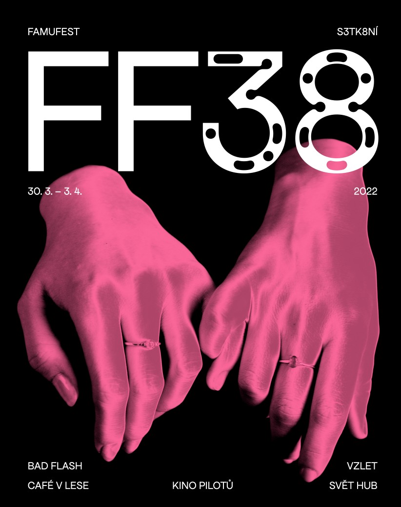 Pink FF38 festival poster variant with intertwined hands
