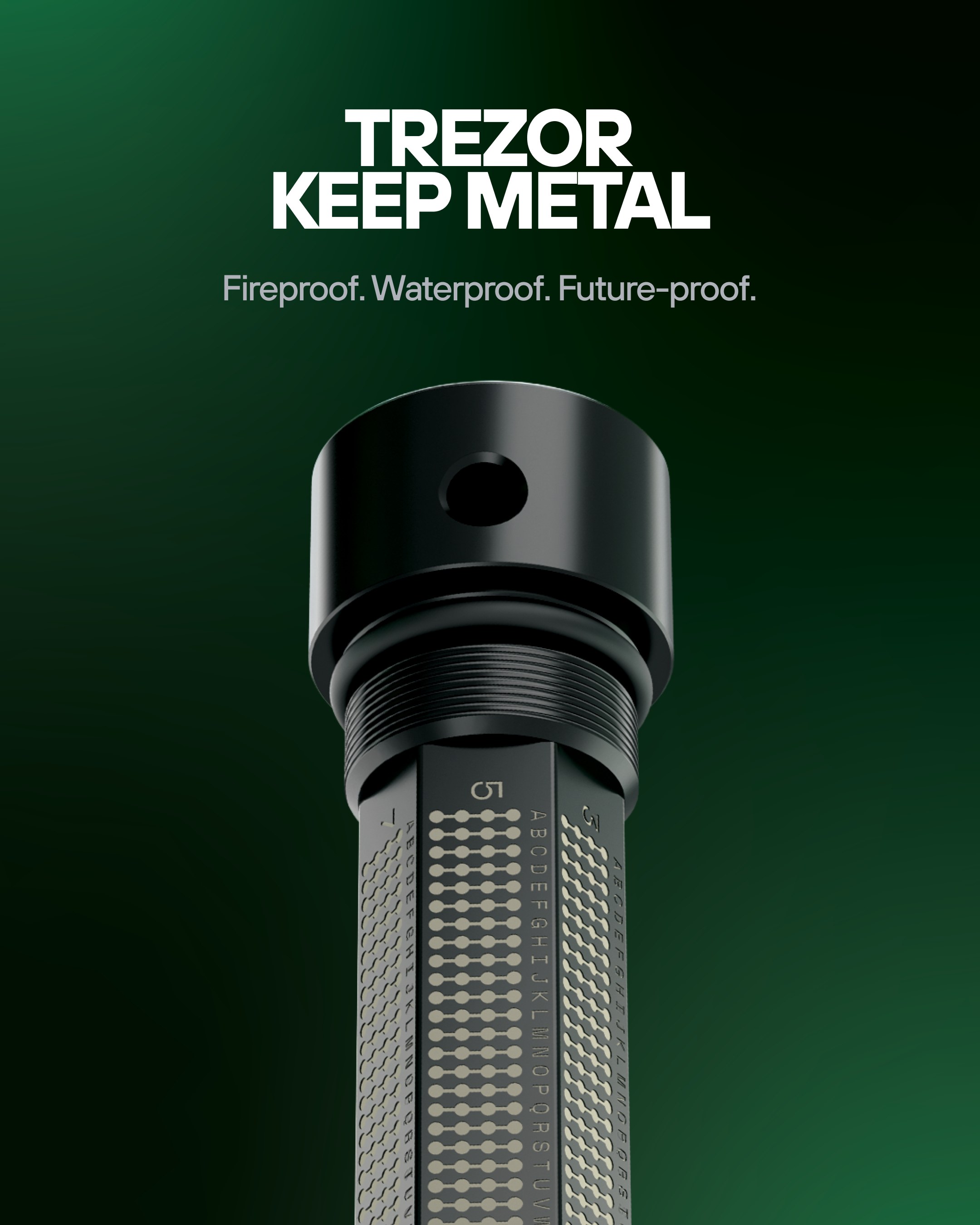 A promotional graphic for the Trezor Safe 7 bumper case, 'Wrap it your way', shown in yellow, green, purple and clear